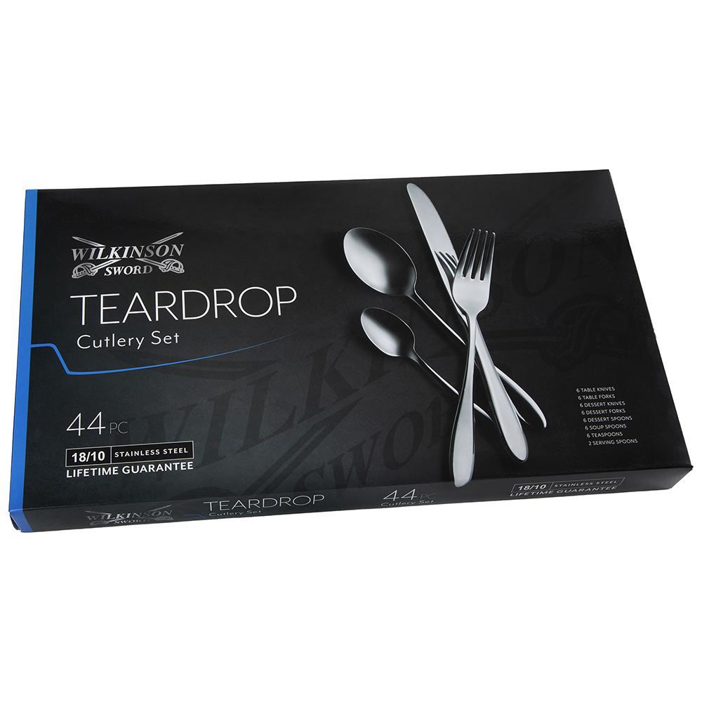 Teardrop Cutlery Set, 44pc