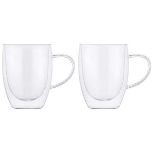 Blend Double Wall Glass Mugs, Set Of 2