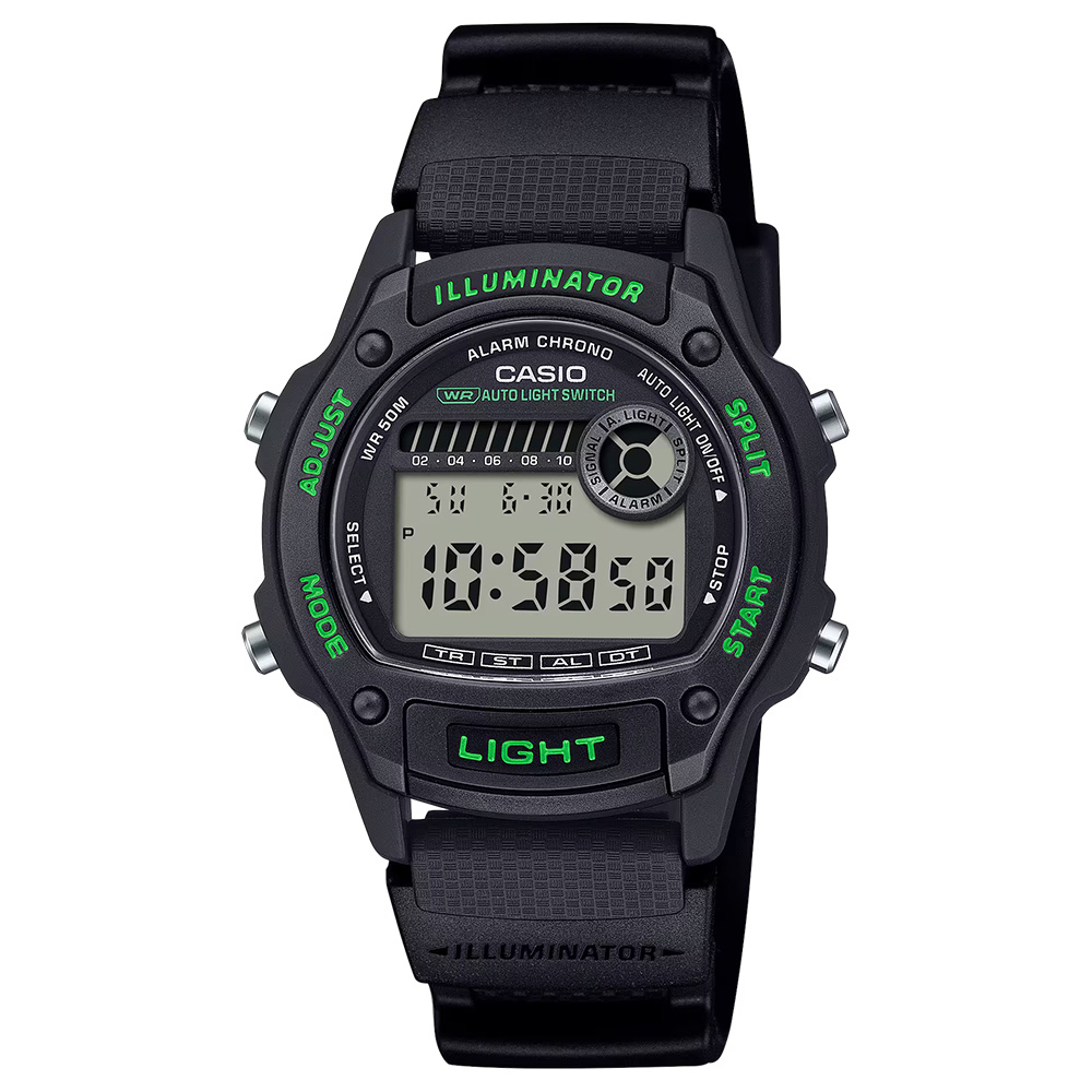 Standard Women's 50m Digital Wrist Watch, W-220H Binuns South Africa