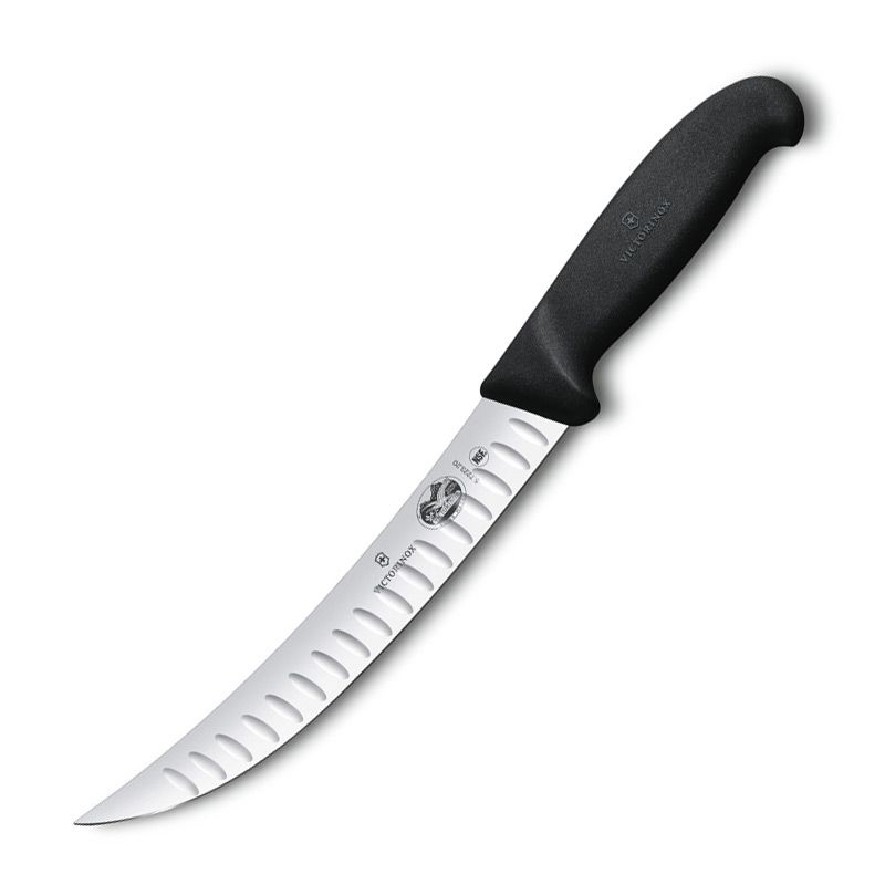Fibrox Fluted Curved Butcher's Knife, 20cm
