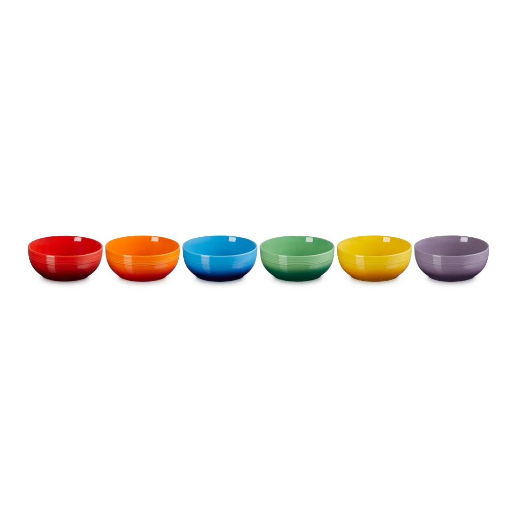 Rainbow Collection Cereal Bowls, Set Of 6