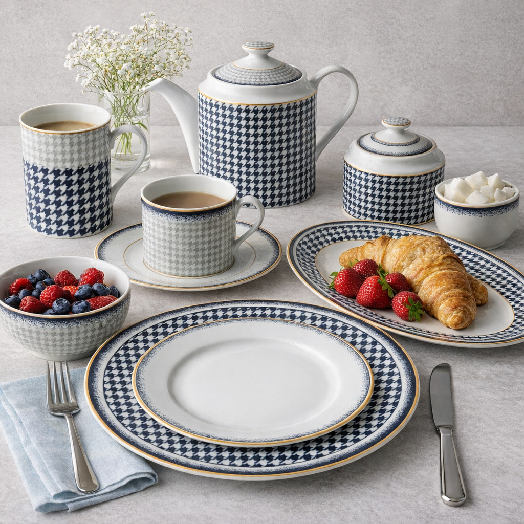 Houndstooth Salad Bowl, 22cm - Image 2