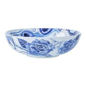 Peacock Sapphire Garden Cereal Bowls, Set of 4