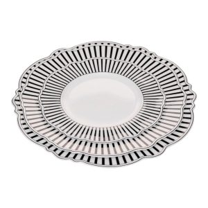 Ivory Noir Side Plates, Set of 4