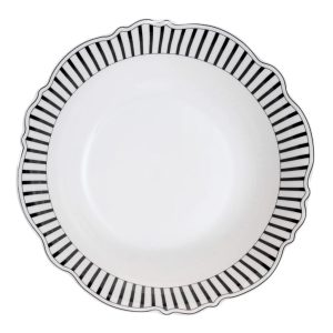 Ivory Noir Salad Bowl, 23cm