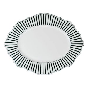 Ivory Noir Oval Platter, 35cm
