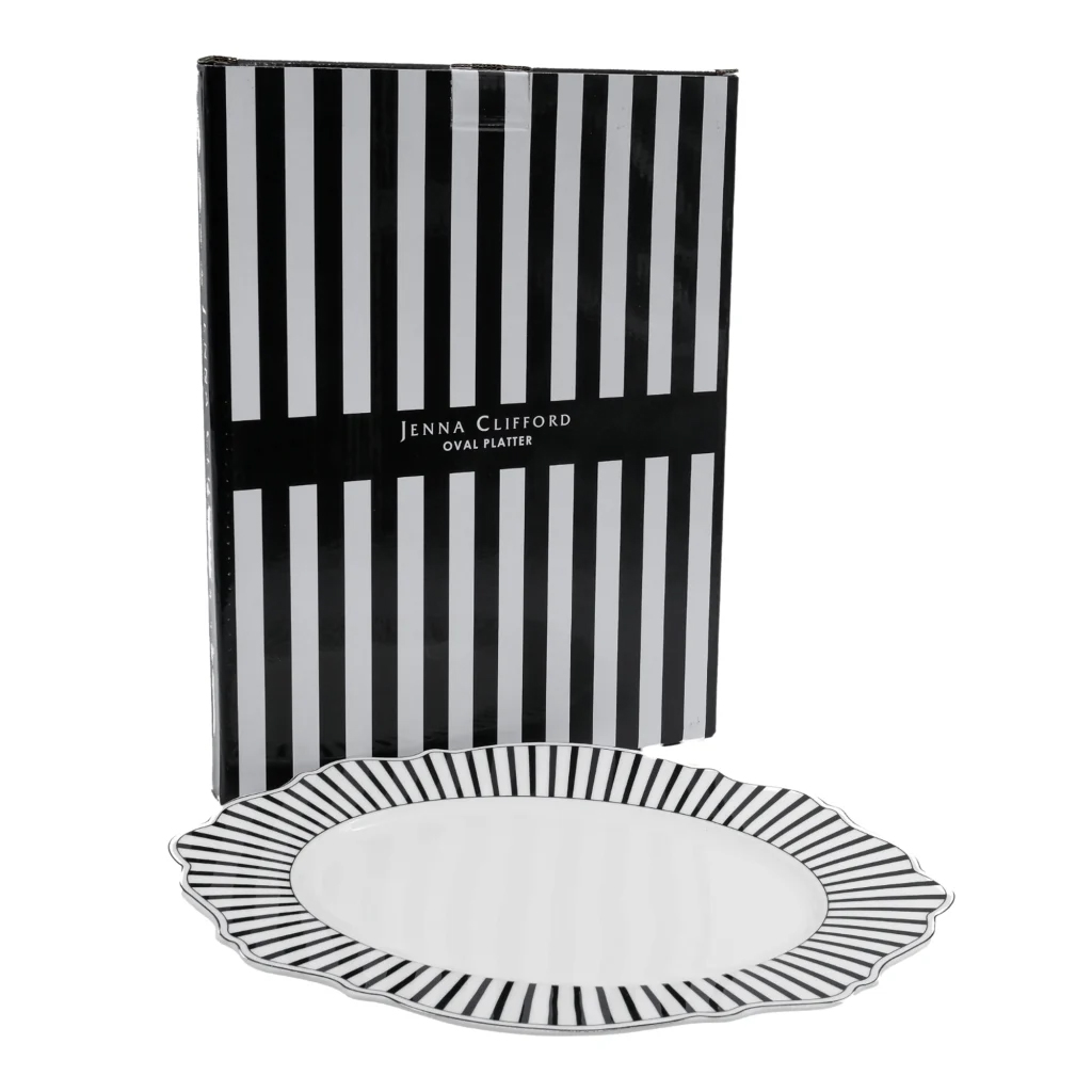 Ivory Noir Oval Platter, 35cm - Image 3