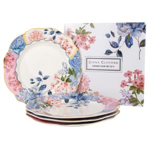 Belle Fleur Dinner Plates, Set of 4