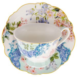 Belle Fleur Cup & Saucer, Set of 4