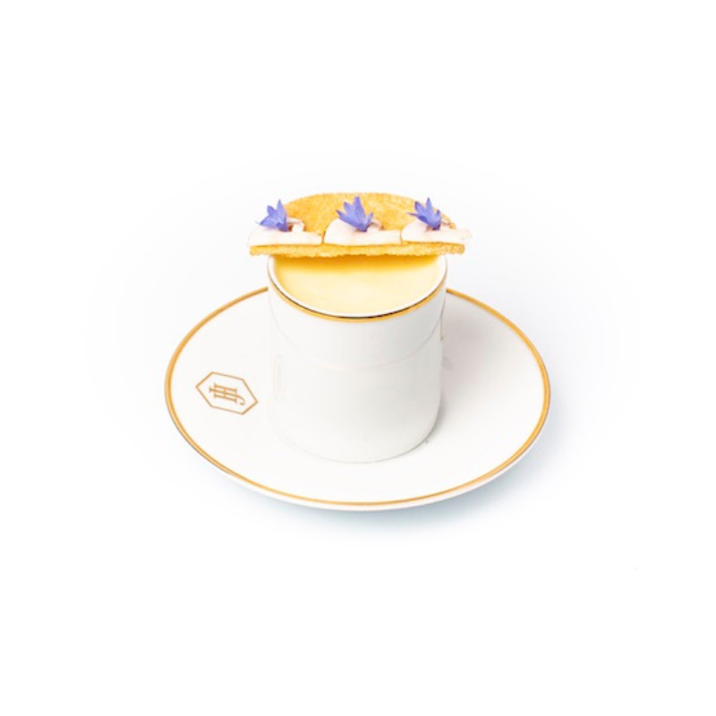 Gold Rimmed Espresso Cup and Saucer, 100ml - Image 5