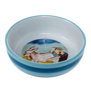 Princess Hand-Painted Blue Nibble Bowls, Set of 4
