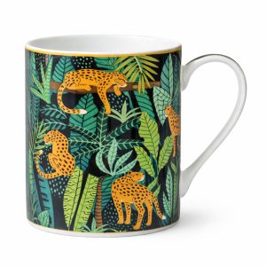 Iconics Black Leopard Mug, 350ml