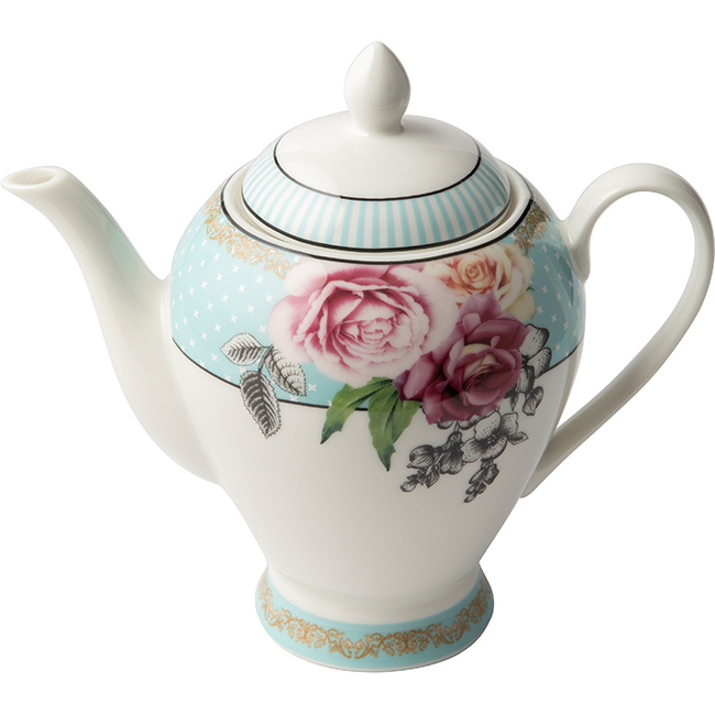 Wavy Rose Teapot