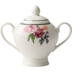 Wavy Rose Sugar Bowl