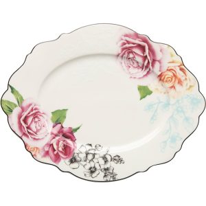 Wavy Rose Large Oval Platter