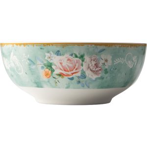 Green Floral Soup Bowl, Set Of 4
