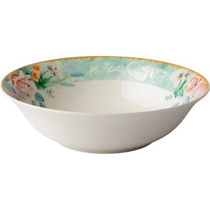 Green Floral Salad Bowl