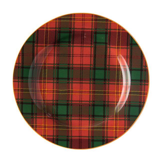 Red Tartan Side Plate
