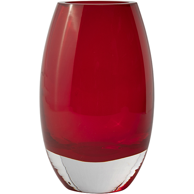 Red Glass Vase, 18cm - Image 2