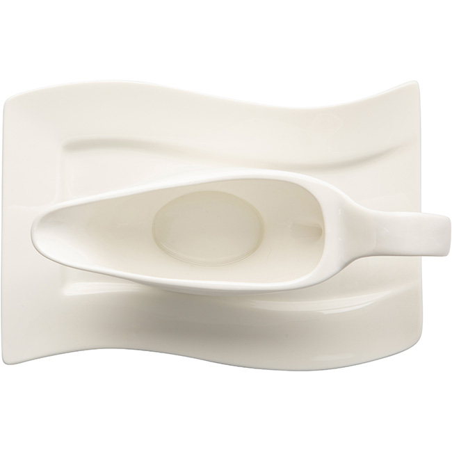 Square Gravy Boat & Saucer - Image 4